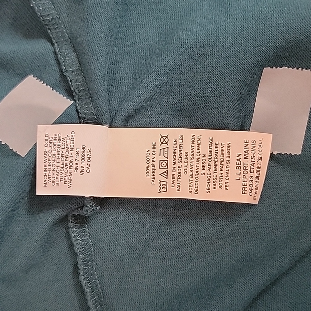 L.L. Bean Boys Green w/ Mountain Scene Long Sleeve T-Shirt, M Reg - Picture 8 of 9